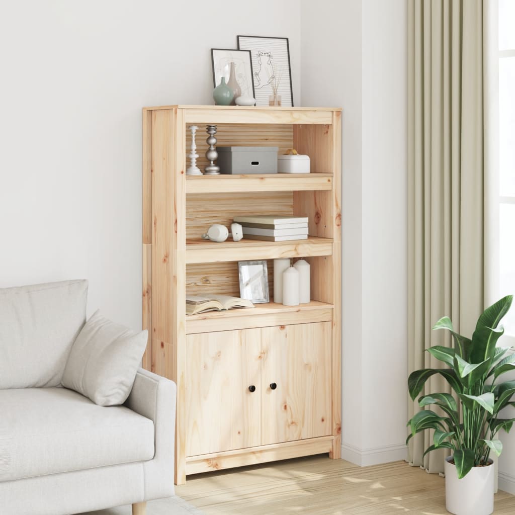Highboard 80X35X154 Cm Solid Wood Pine