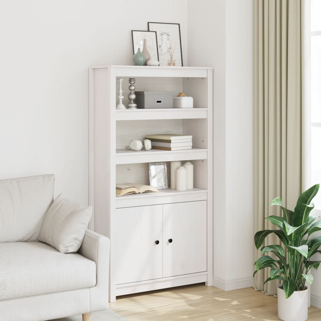 Highboard 80X35X154 Cm Solid Wood Pine