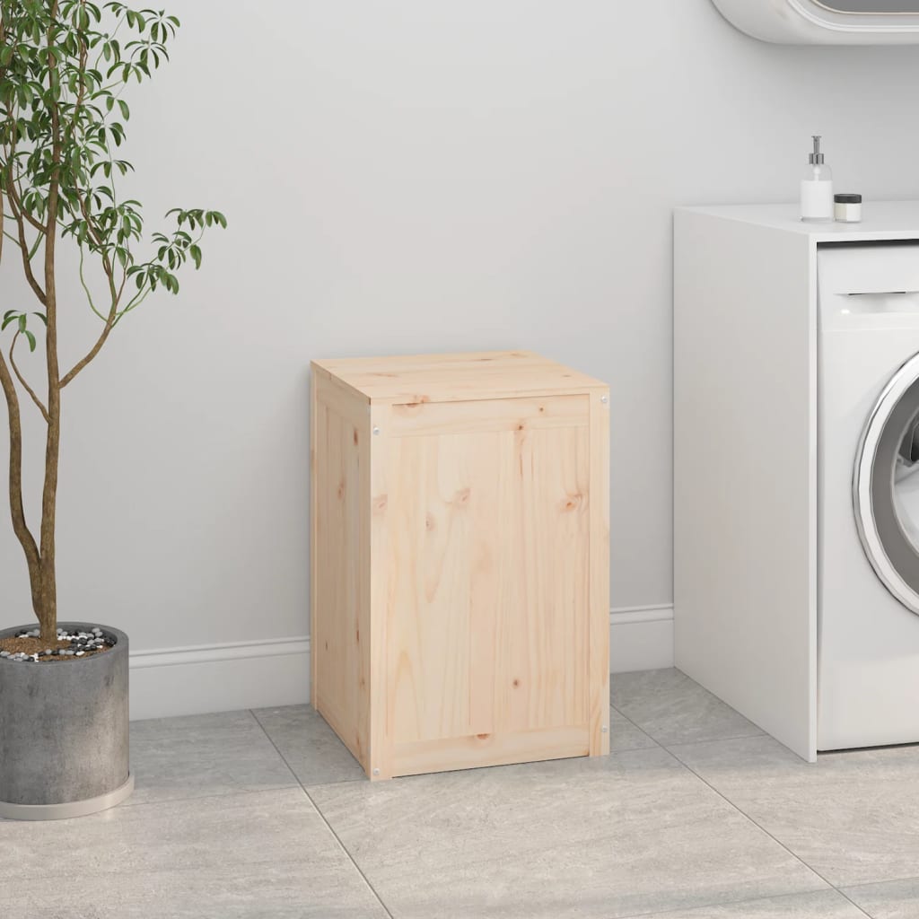 Laundry Box Solid Wood Pine