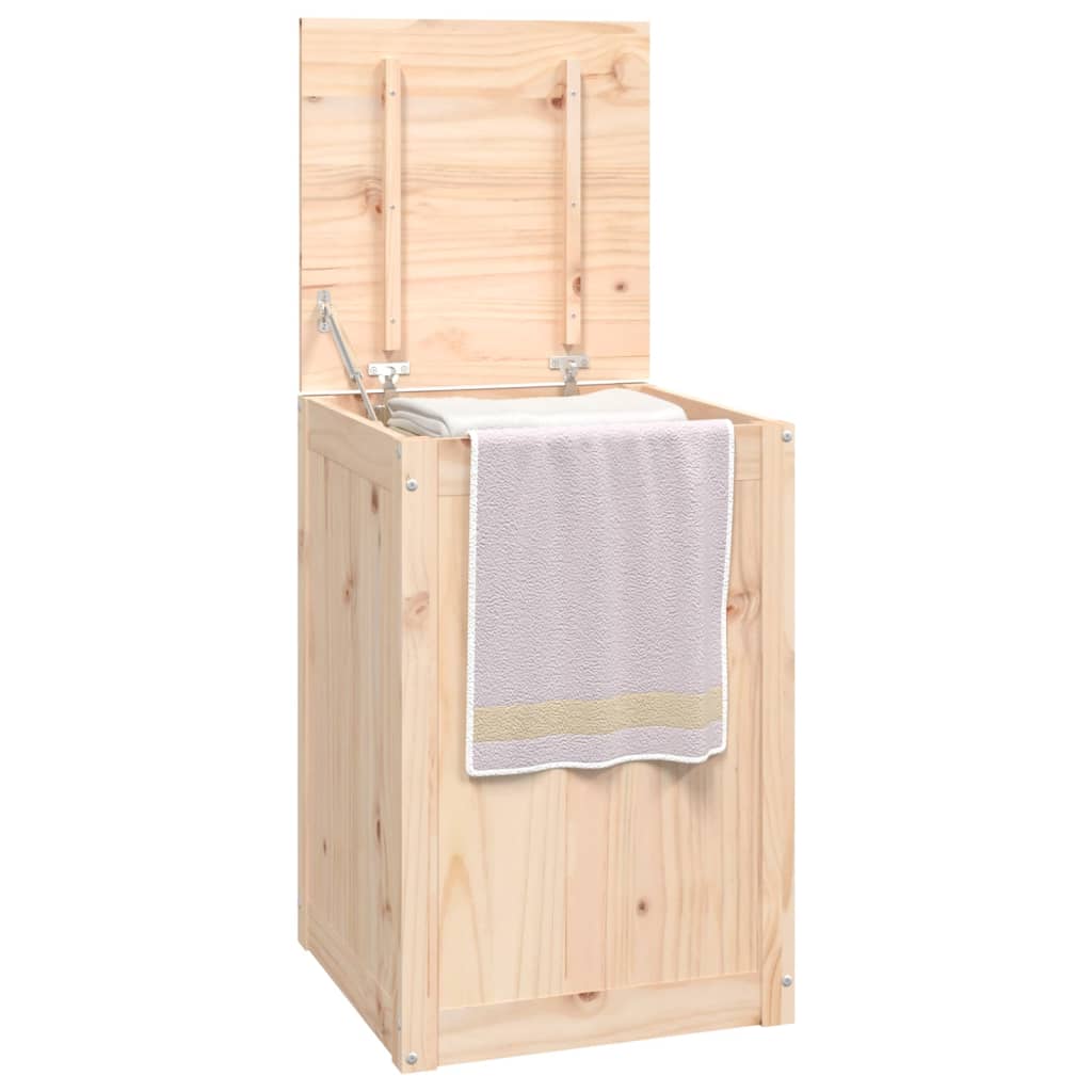 Laundry Box Solid Wood Pine