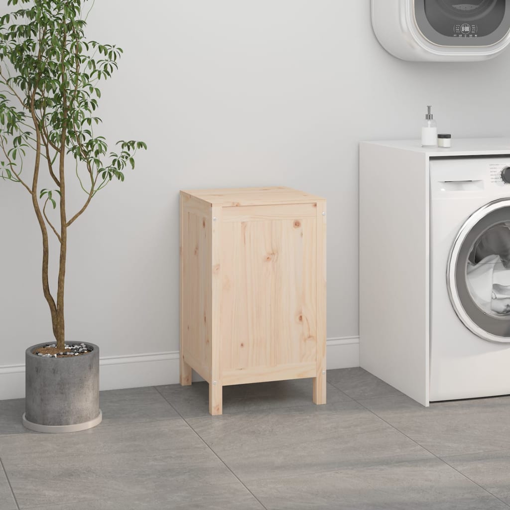 Laundry Box Solid Wood Pine