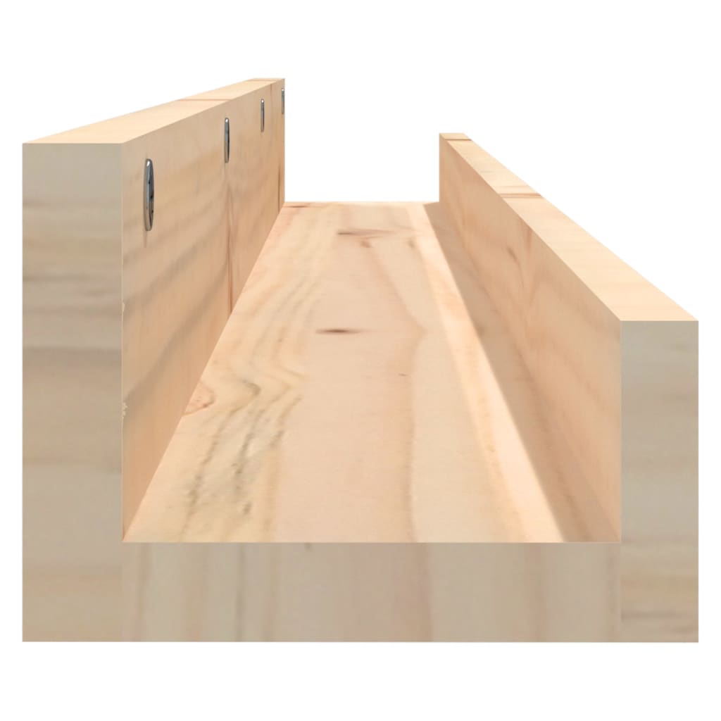 Wall Shelves 2 Pcs Solid Wood Pine