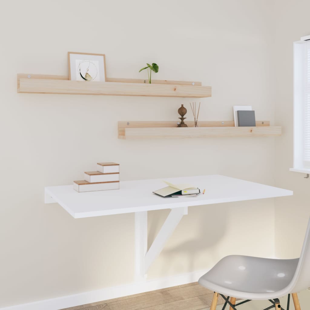 Wall Shelves 2 Pcs Solid Wood Pine