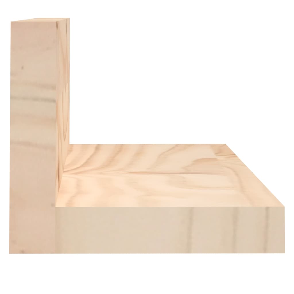 Wall Shelves 2 Pcs Solid Wood Pine