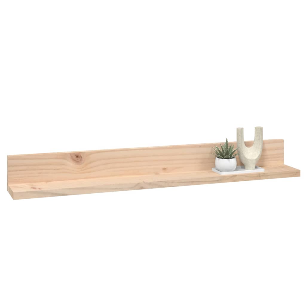 Wall Shelves 2 Pcs Solid Wood Pine