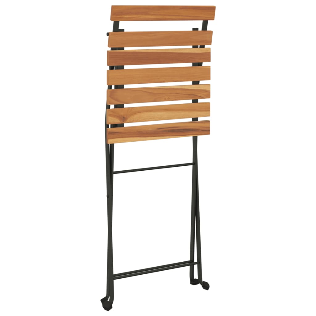 7 Piece Folding Bistro Set Solid Wood Acacia And Steel