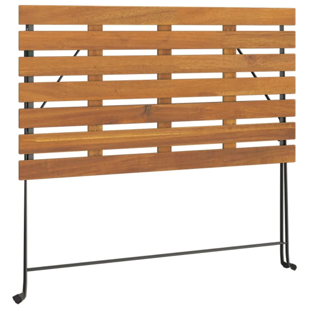 7 Piece Folding Bistro Set Solid Wood Acacia And Steel