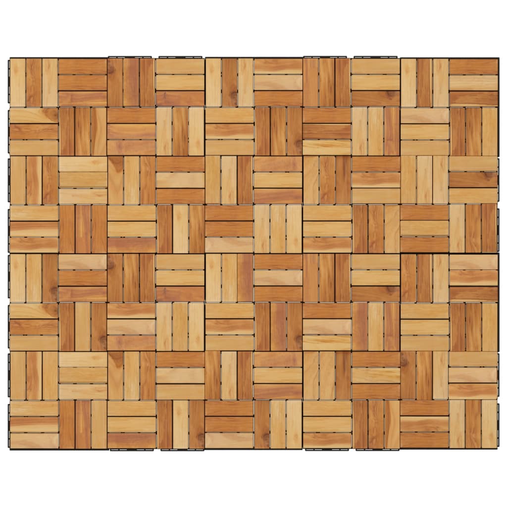 Decking Tiles 20 Pcs 30X30 Cm Solid Wood Teak