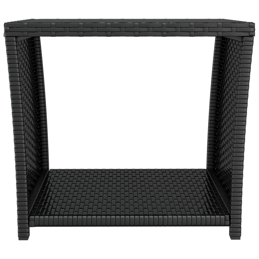 Tea Table With Top Poly Rattan&Tempered