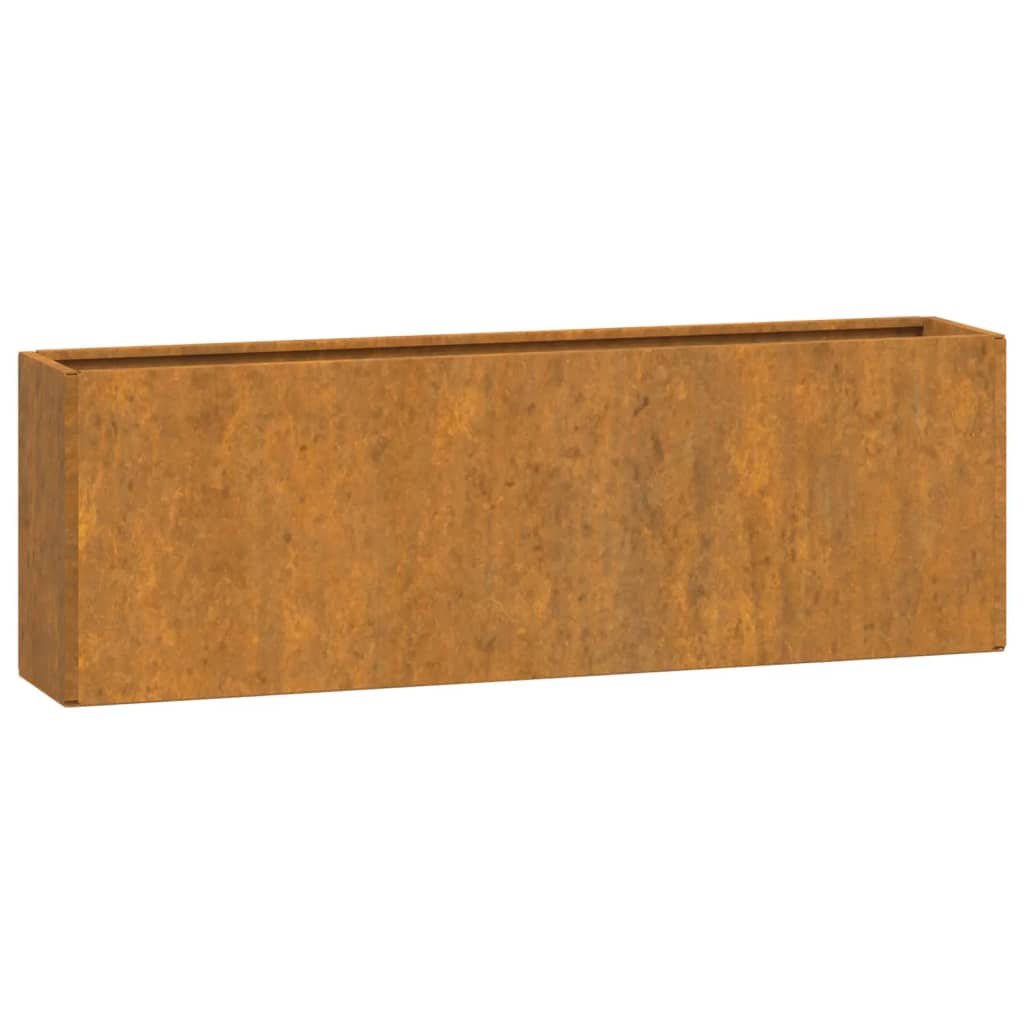 Wall Planters 2 Pcs Rusty Corten Steel 53X10X17 Cm