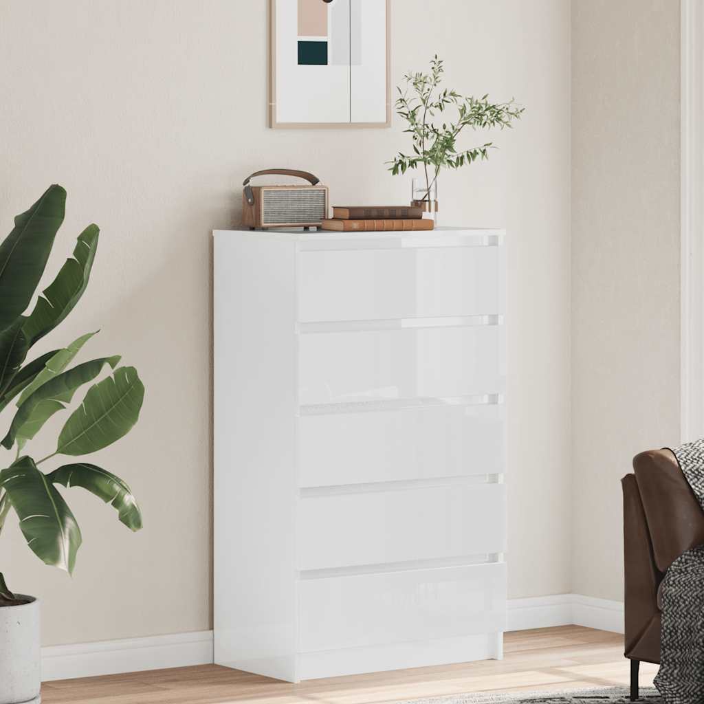 Drawer Cabinet 60X36X103 Cm Engineered Wood