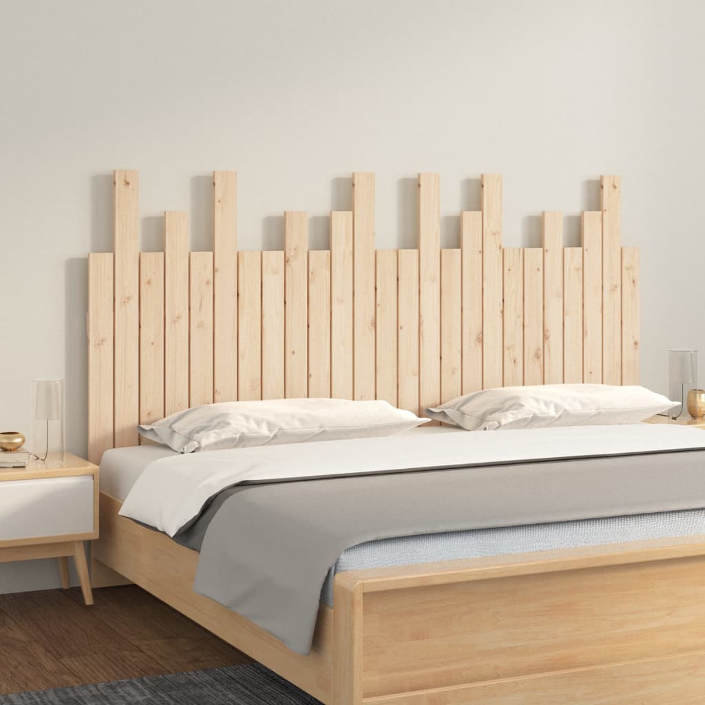Wall Headboard 185 Cm Solid Wood Pine