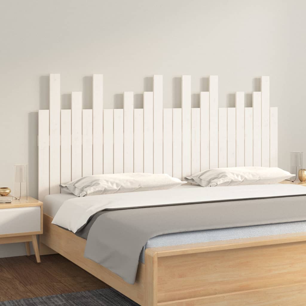 Wall Headboard 185 Cm Solid Wood Pine