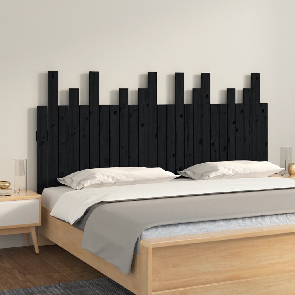 Wall Headboard 185 Cm Solid Wood Pine