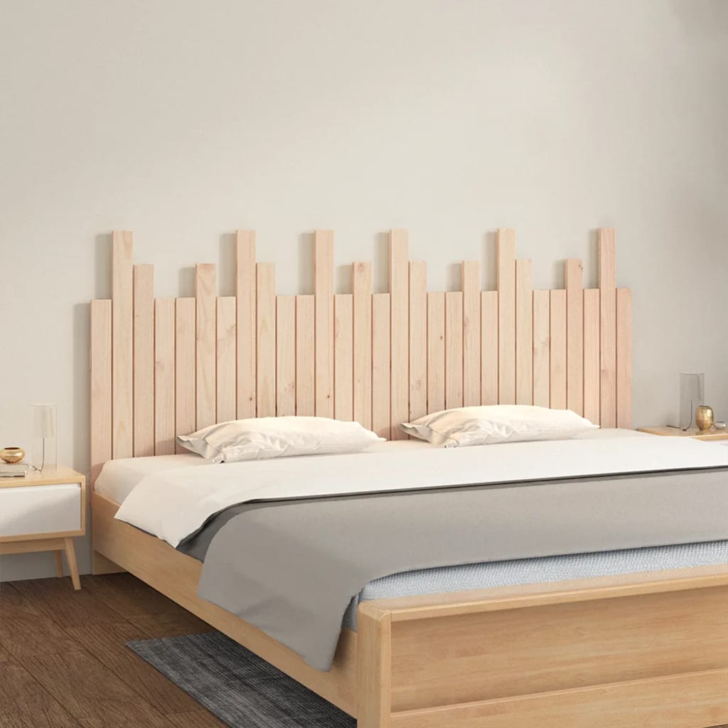 Wall Headboard 185 Cm Solid Wood Pine