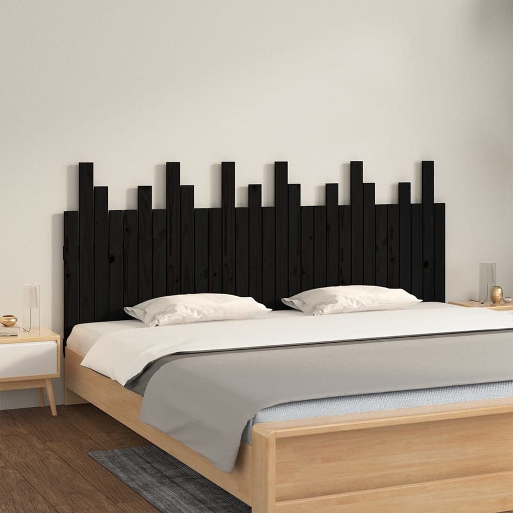 Wall Headboard 185 Cm Solid Wood Pine