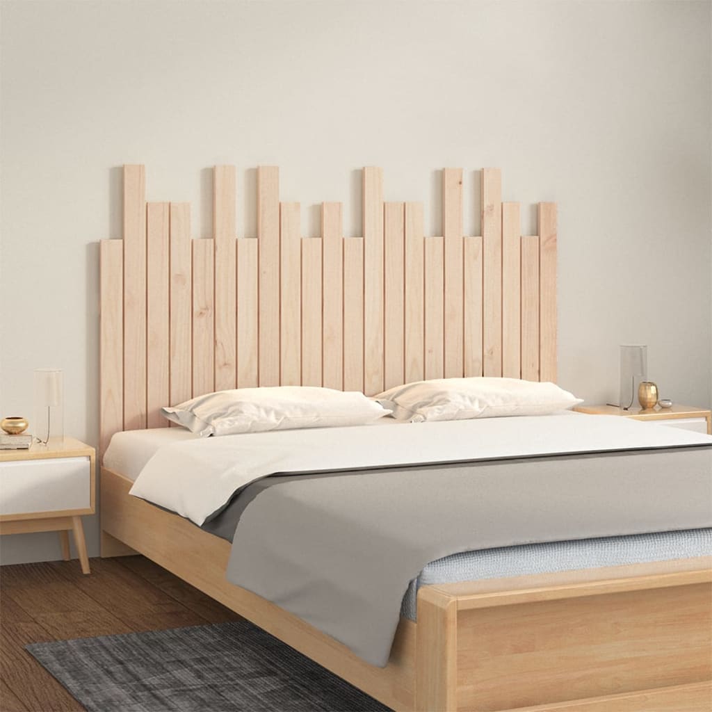 Wall Headboard 185 Cm Solid Wood Pine