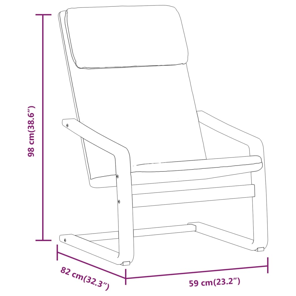Relaxing Chair With Footstool Black Fabric