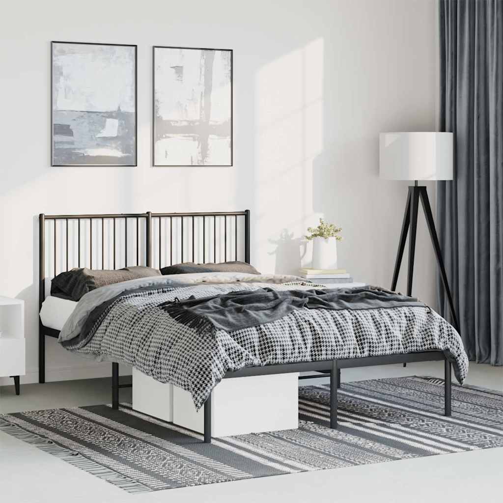 Metal Bed Frame Without Mattress With Footboard 183X203 Cm King