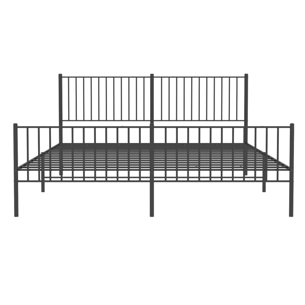 Metal Bed Frame Without Mattress With Footboard 183X203 Cm King