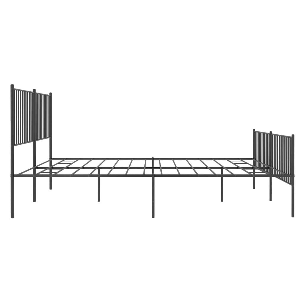 Metal Bed Frame Without Mattress With Footboard 183X203 Cm King