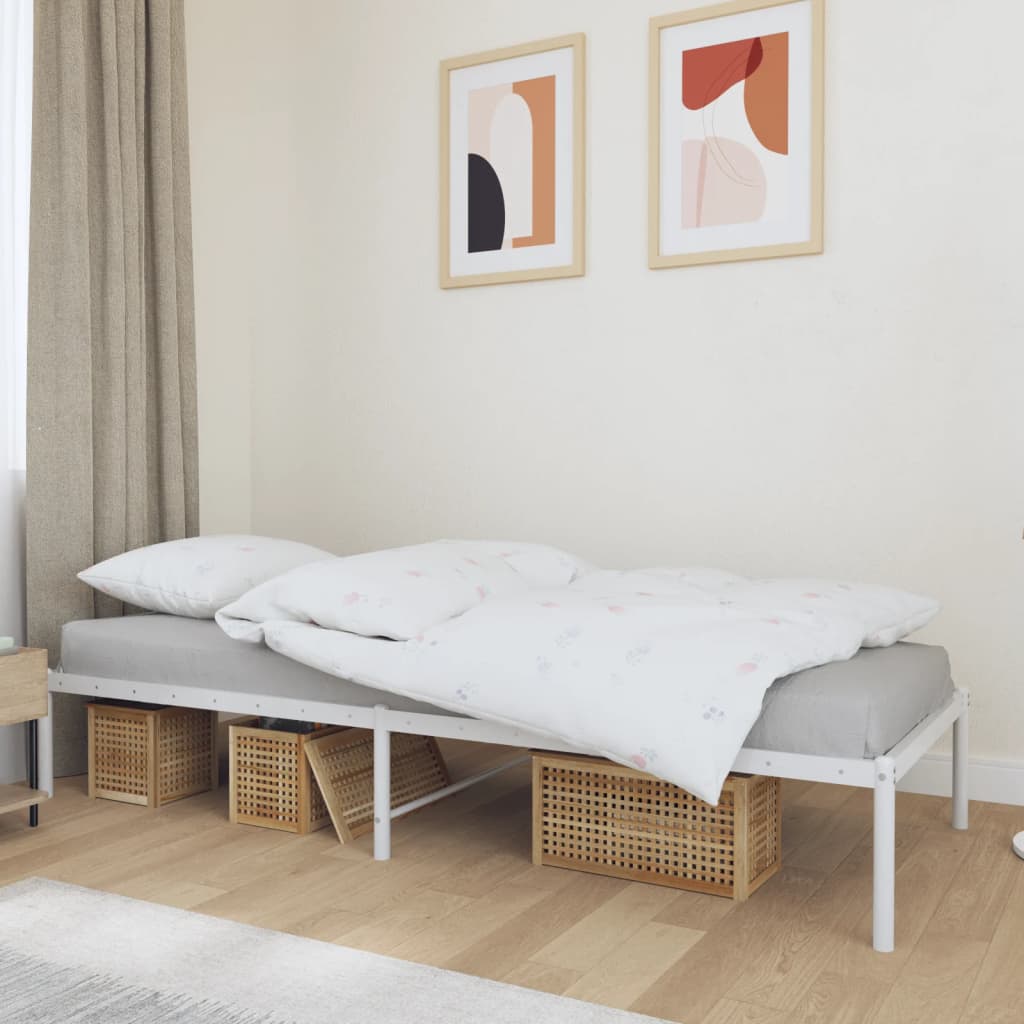 Metal Bed Frame Without Mattress With Footboard 183X203 Cm King