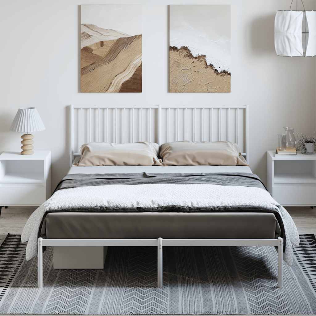 Metal Bed Frame Without Mattress With Footboard 183X203 Cm King