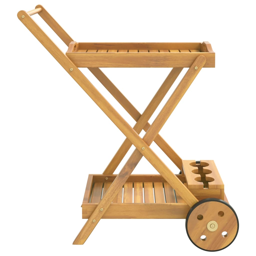 Tea Trolley 54X87X90 Cm Solid Wood Acacia