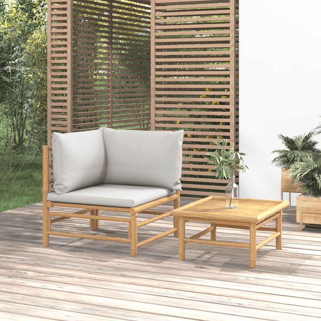 Garden Sofa With Cushions Bamboo