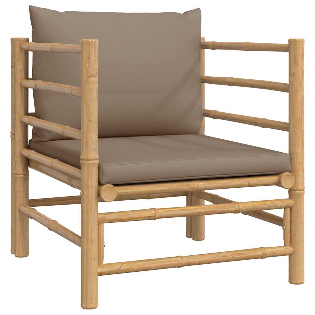 Garden Sofa With Cushions Bamboo