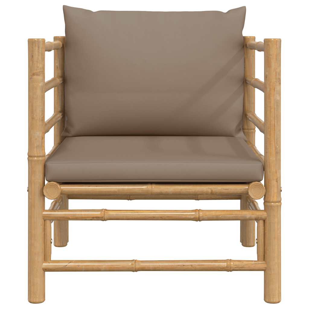Garden Sofa With Cushions Bamboo