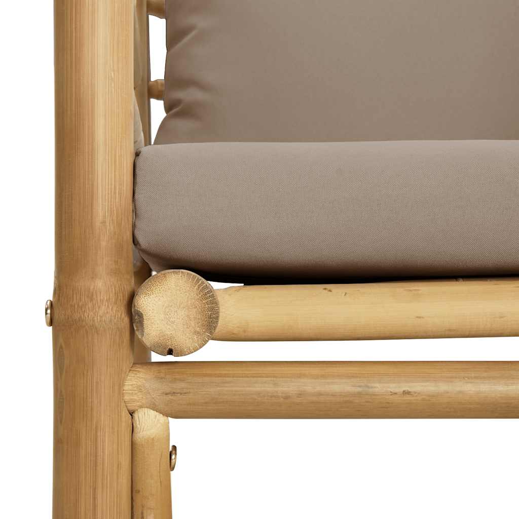 Garden Sofa With Cushions Bamboo