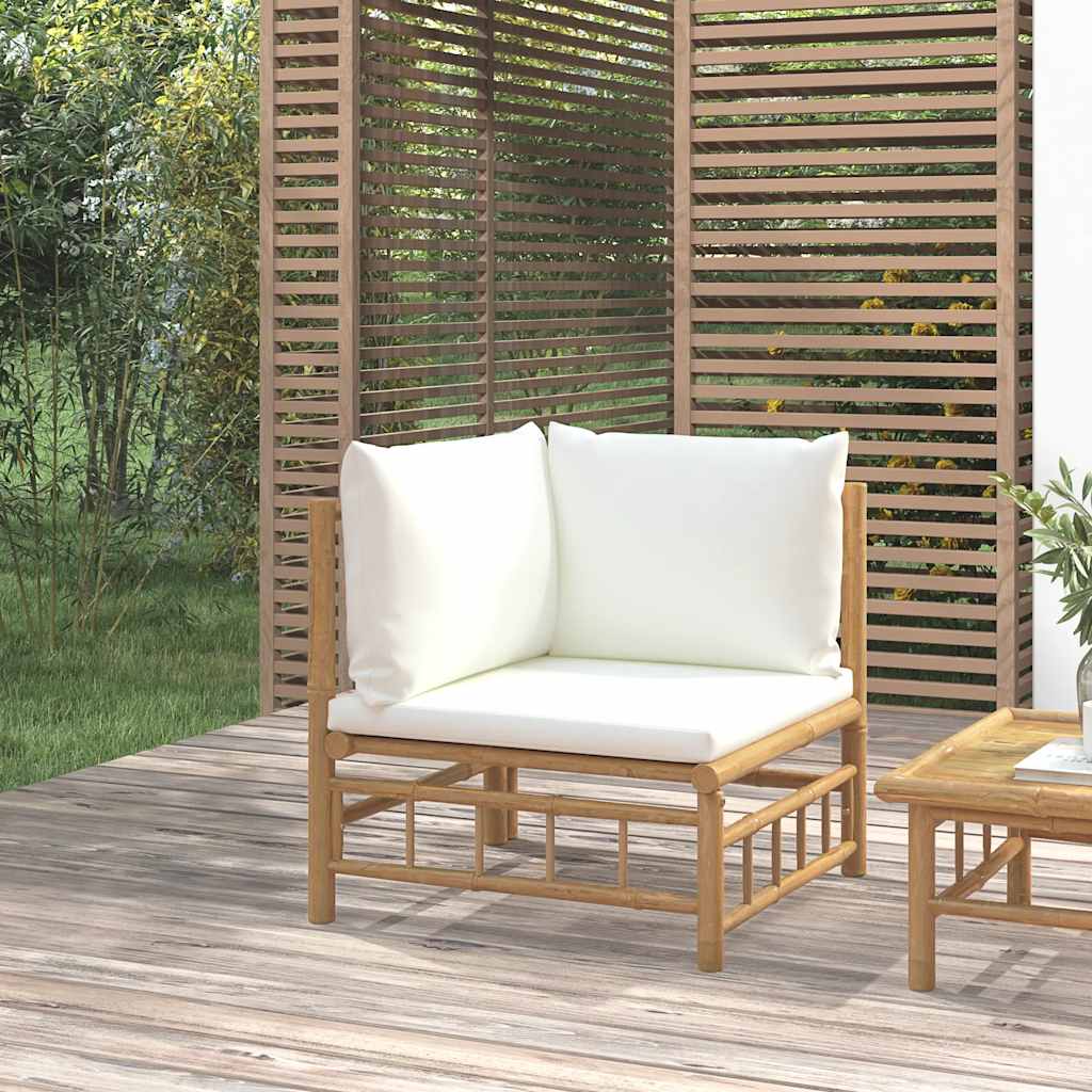 Garden Sofa With Cushions Bamboo