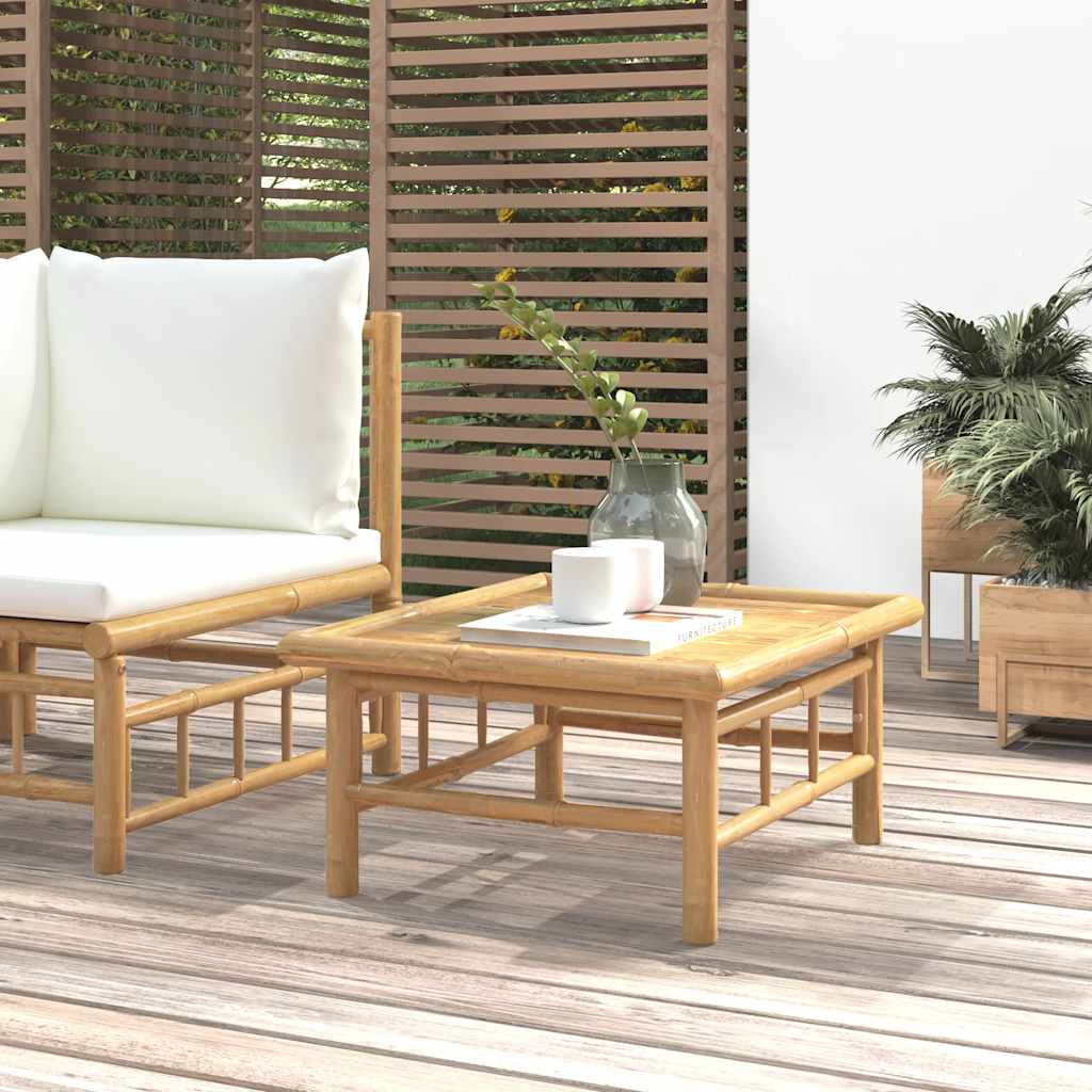 Garden Sofa With Cushions Bamboo