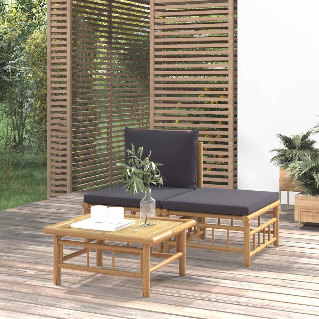 Garden Sofa With Cushions Bamboo