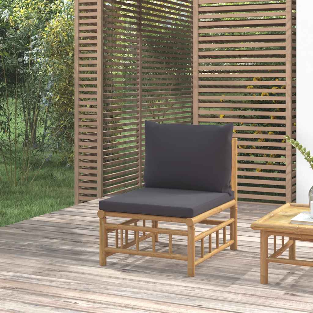 Garden Sofa With Cushions Bamboo