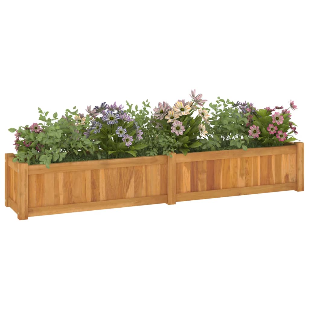 Raised Bed Solid Wood Teak