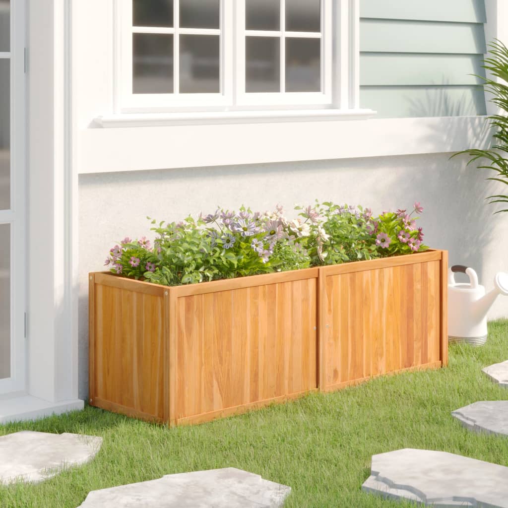 Raised Bed Solid Wood Teak