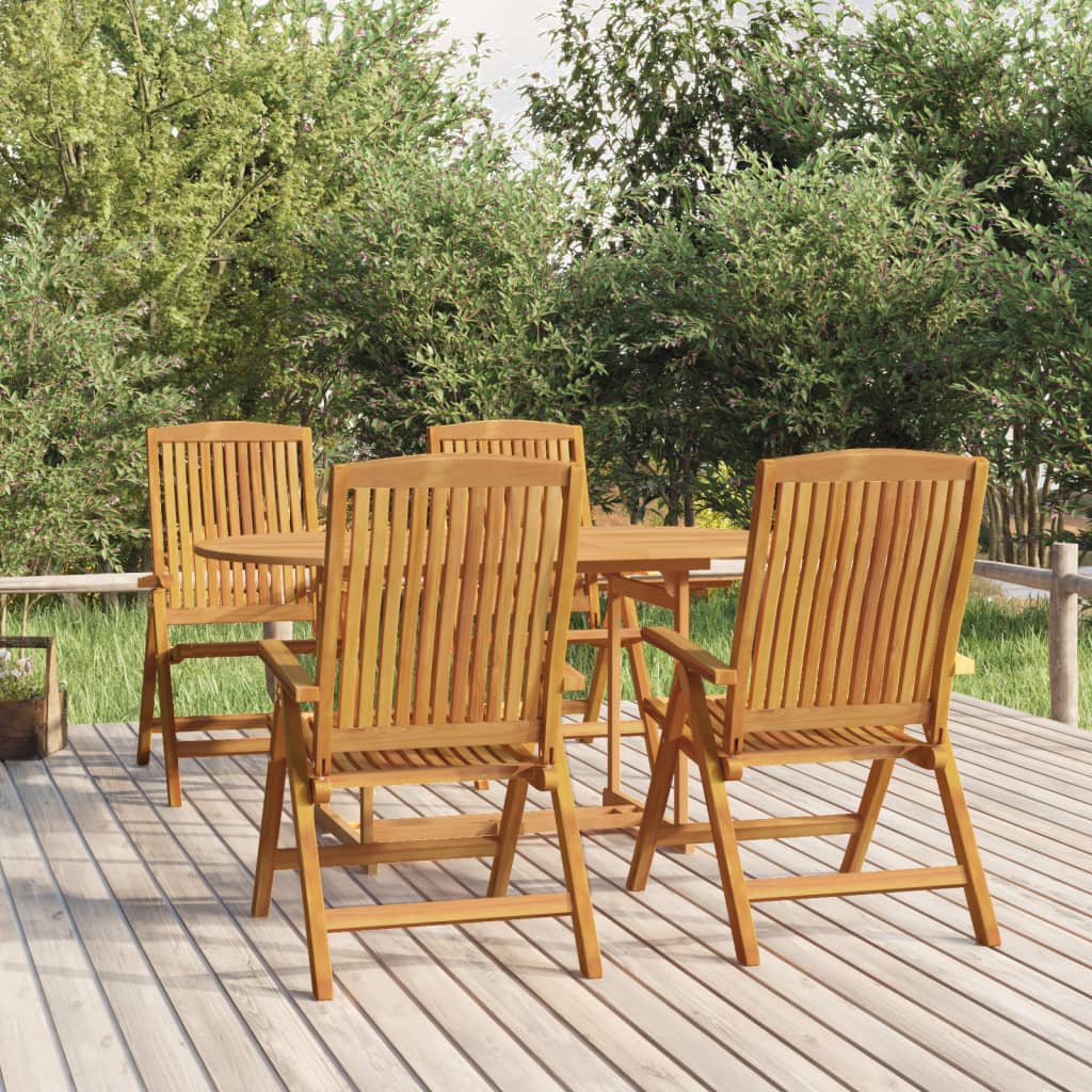 9 Piece Garden Dining Set Solid Wood Teak
