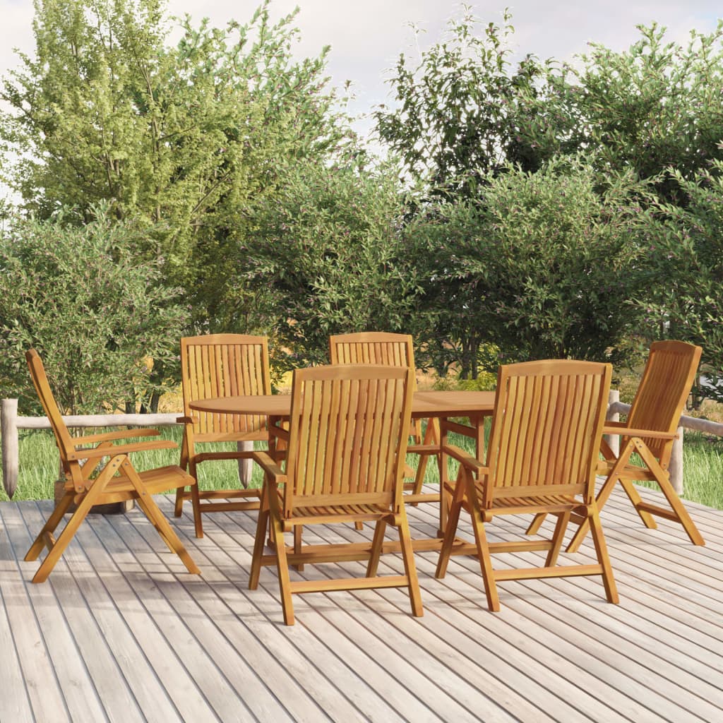 9 Piece Garden Dining Set Solid Wood Teak