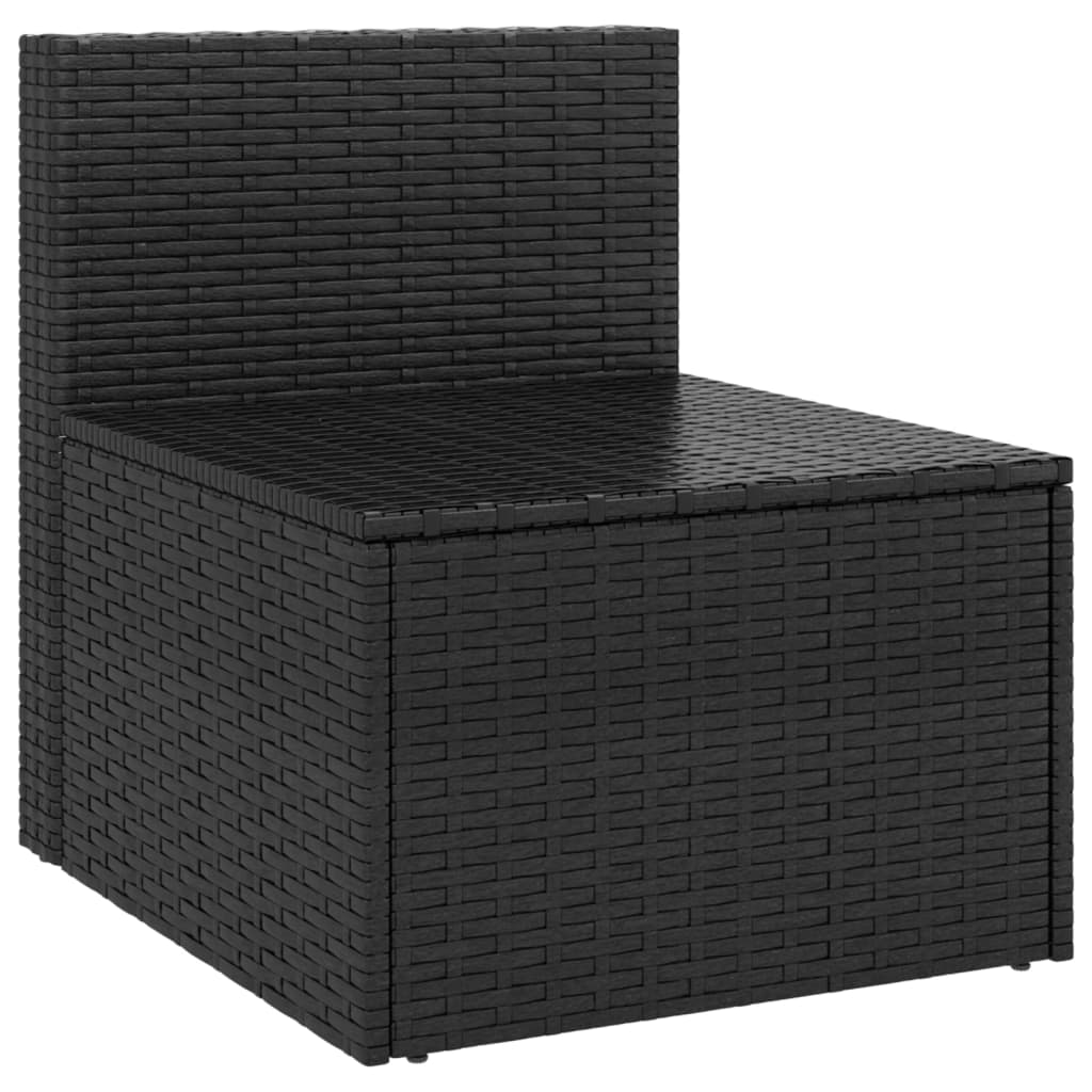 Garden Middle Sofas With Cushions 2 Pcs Poly Rattan