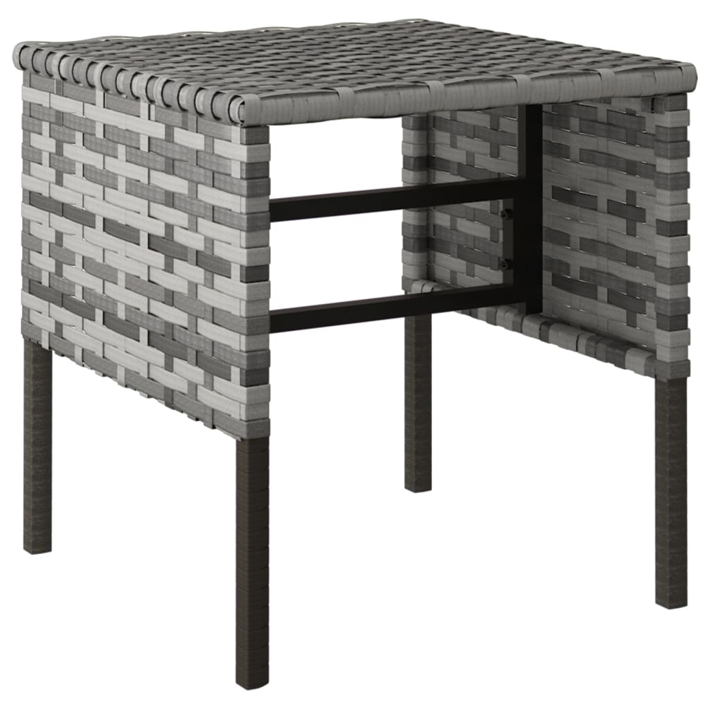 Garden Footstools With Cushions 4 Pcs Poly Rattan