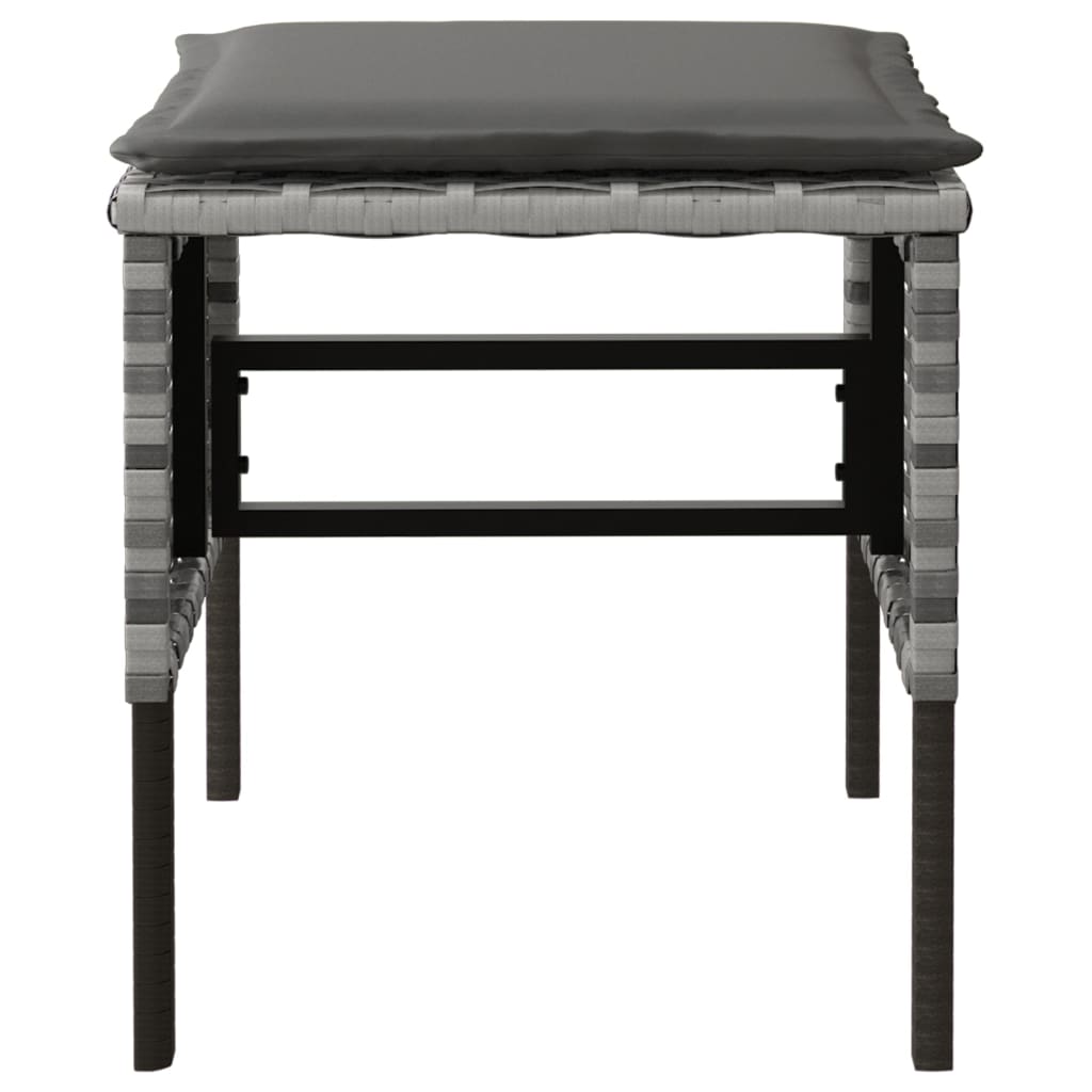 Garden Footstools With Cushions 4 Pcs Poly Rattan