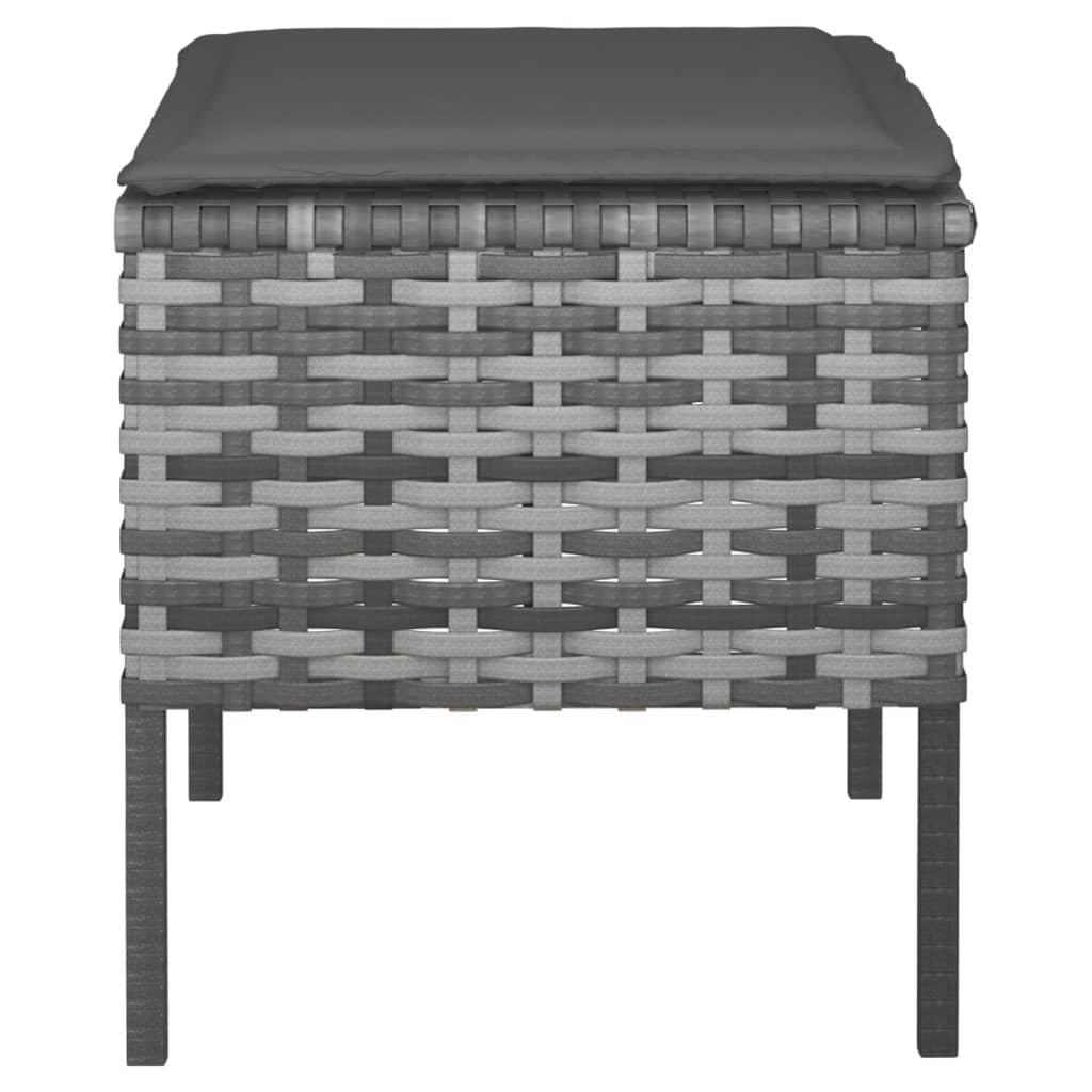 Garden Footstools With Cushions 4 Pcs Poly Rattan