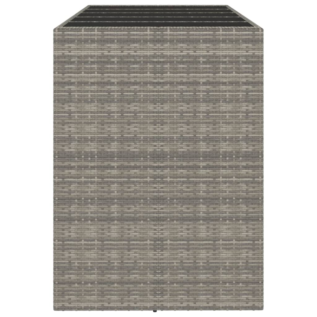 Bar Table With Glass Top Poly Rattan