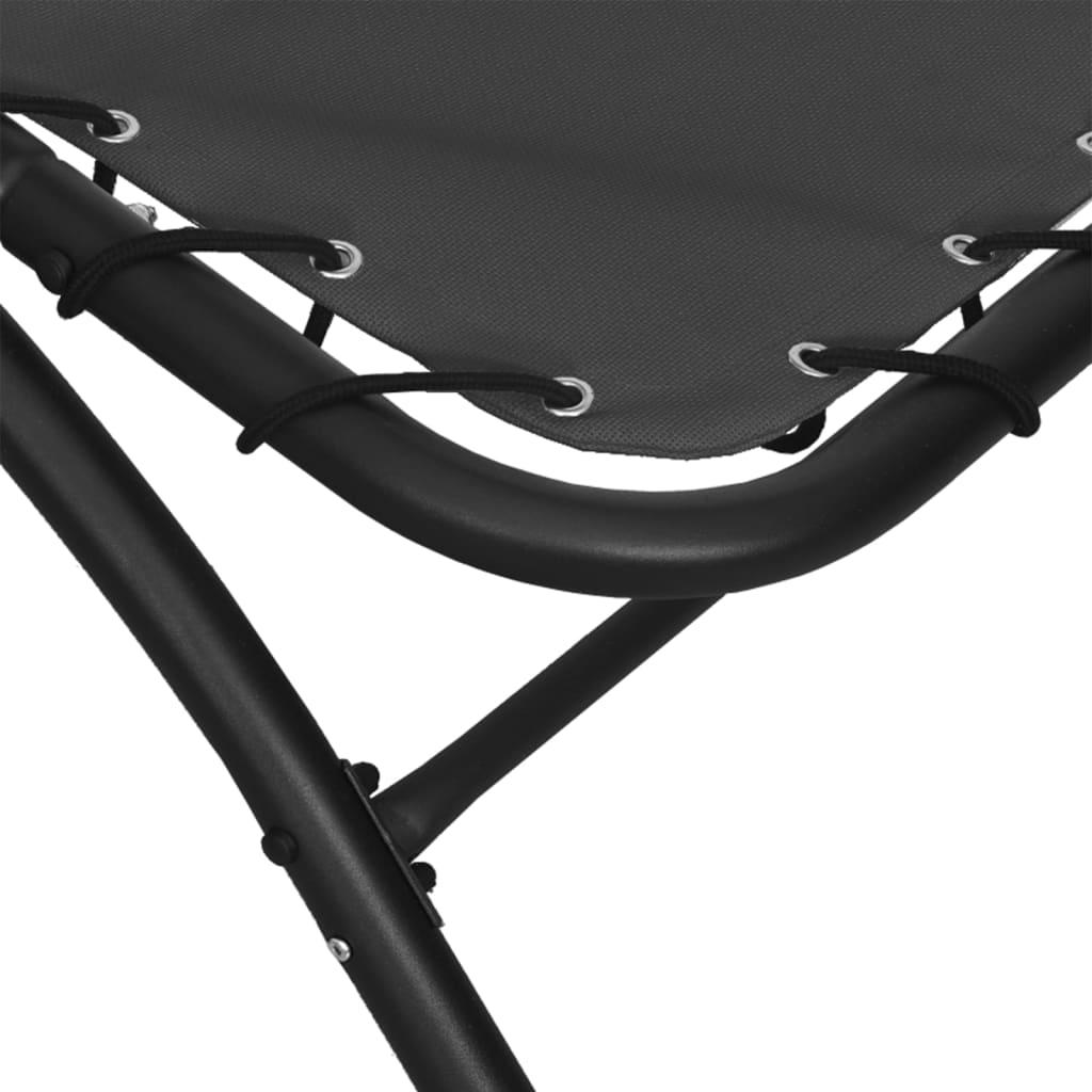 Sun Lounger With Canopy 167X80X195 Cm Fabric&Steel