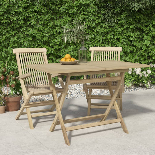Folding Garden Table 120X70X75 Cm Solid Wood Teak