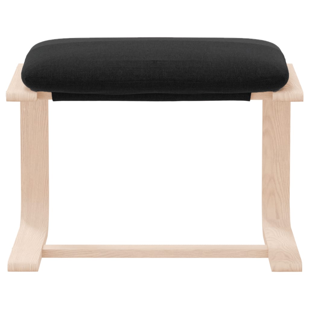 Footstool Black 51X41X40 Cm Fabric