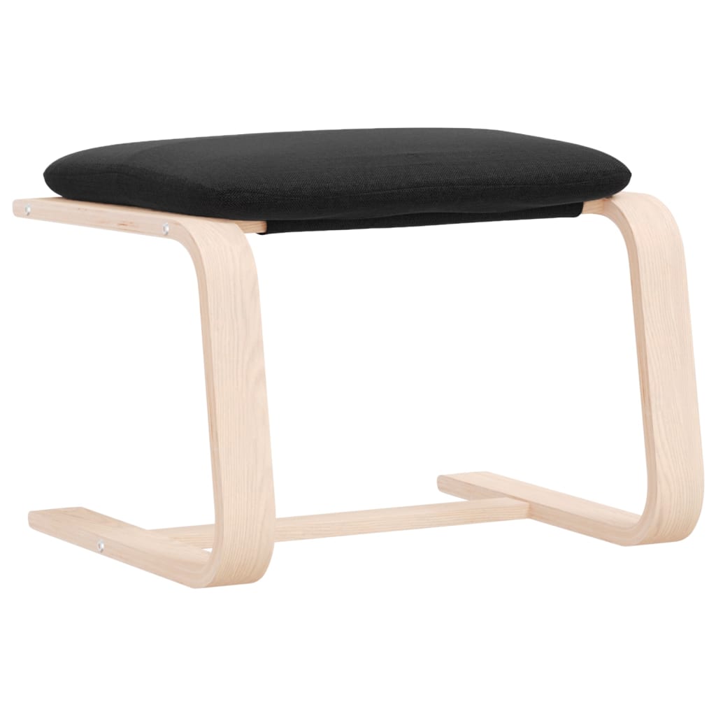 Footstool Black 51X41X40 Cm Fabric