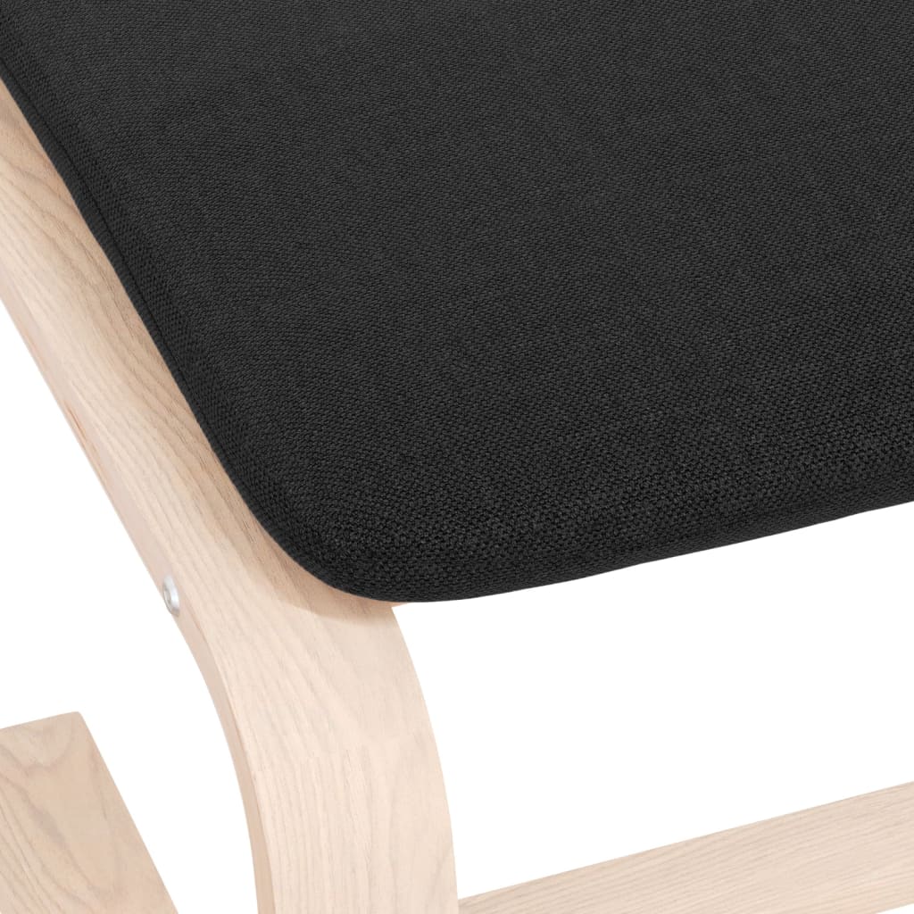 Footstool Black 51X41X40 Cm Fabric